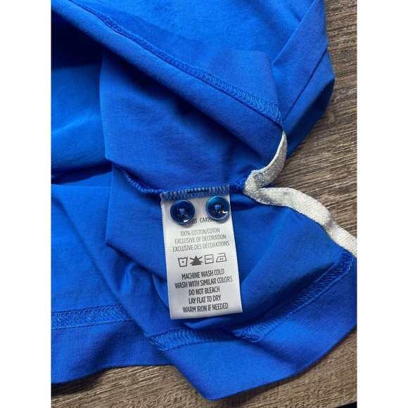 Robert Graham Polo Shirt Mens XL Blue Solid Classic Fit Cotton Short Sleeve - Picture 3 of 6